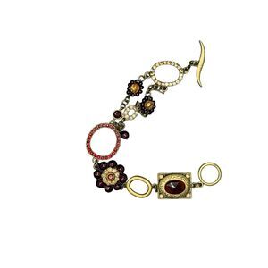 Chico's crystal charm gold bracelet